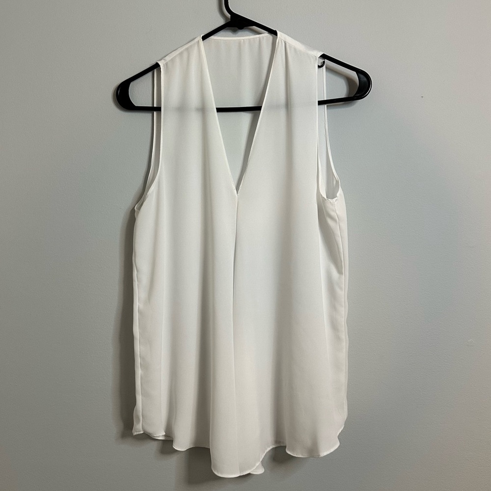Sheer V Neck Blouse